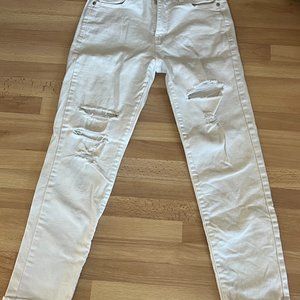 ABOUND Jeans Womens 27 White Skinny distressed